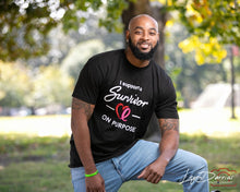 Load image into Gallery viewer, I Support A Survivor On Purpose T-shirt