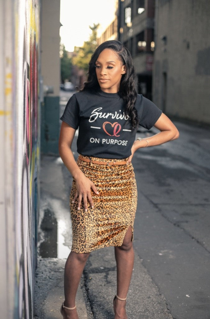 Survivor On Purpose Black Signature T-shirt