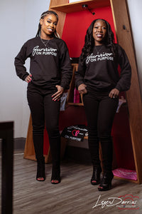 Survivor On Purpose Black Sweatshirt