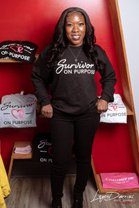 Survivor On Purpose Black Sweatshirt